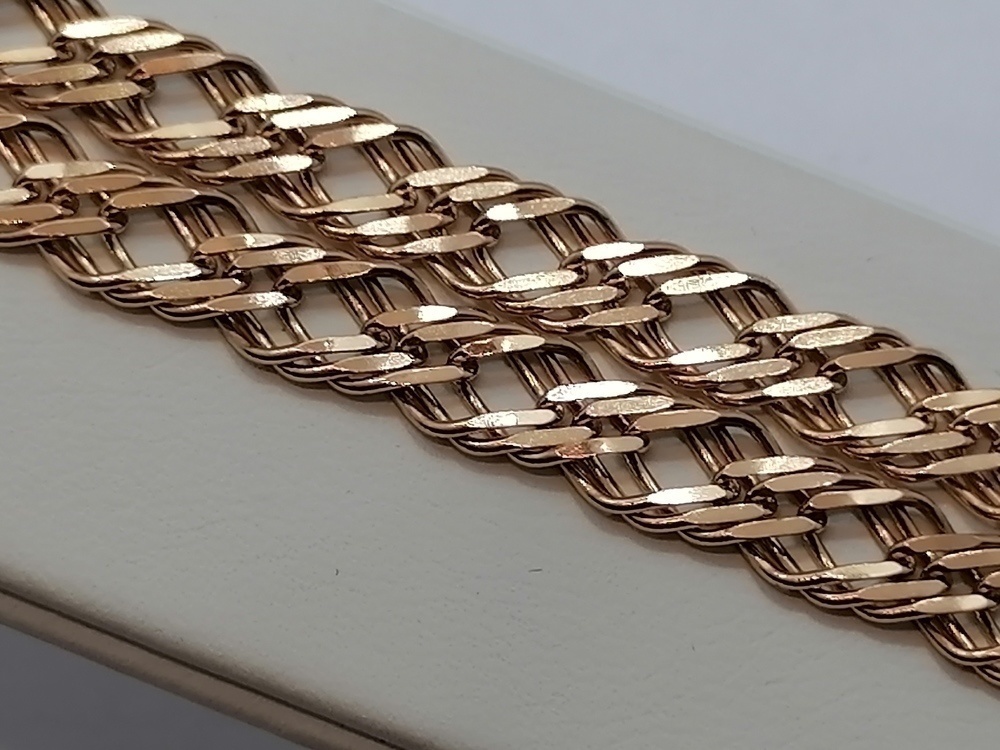 ЦЛР3585 ЦЕПЬ ПОЛНОВЕСНАЯ Ромб тройной (Au 585)