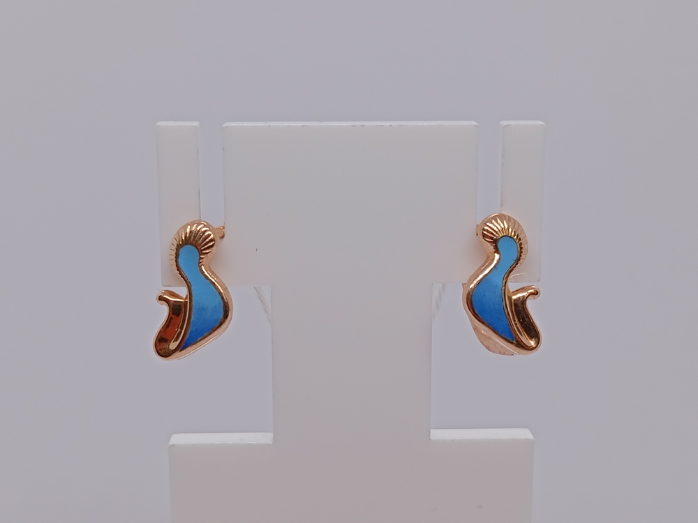 СЕРЬГИ С КАМНЕМ (Au 585)