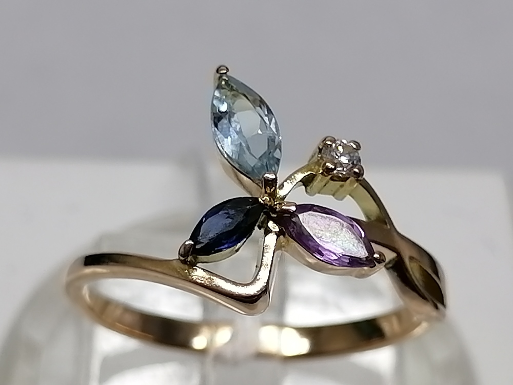 КОЛКМИ585 КОЛЬЦО С КАМНЯМИ (Au 585) КОЛКМИ585 КОЛЬЦО С КАМНЯМИ (Au 585)