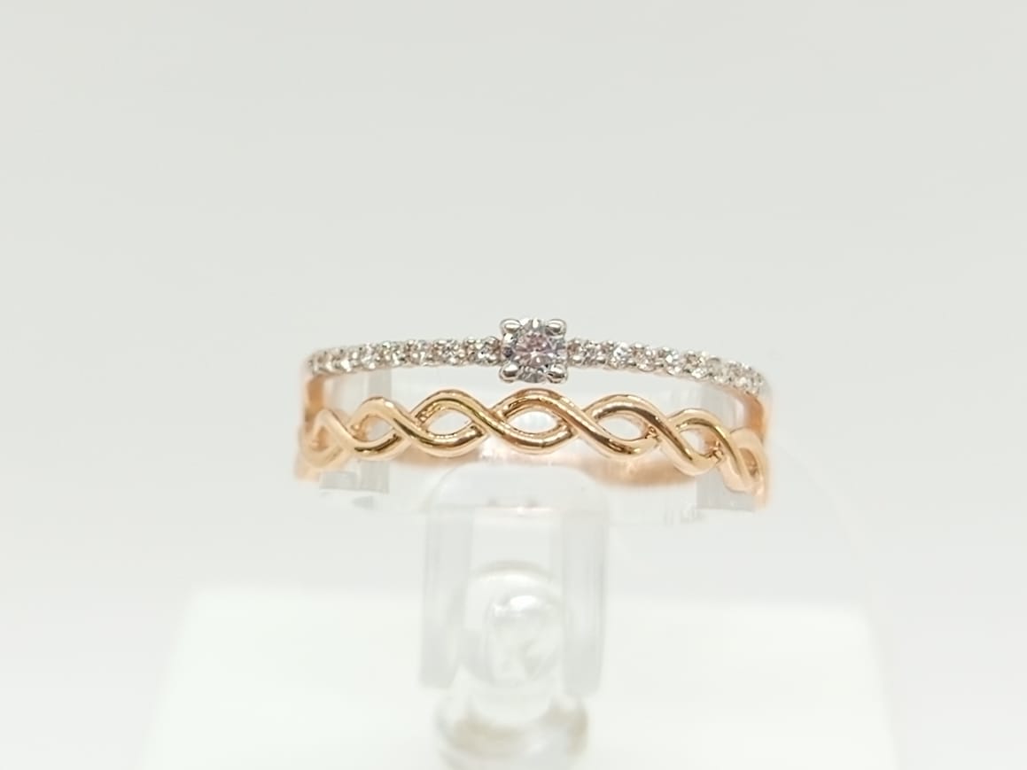 КОЛЬЦО С КАМНЯМИ (Au 585)