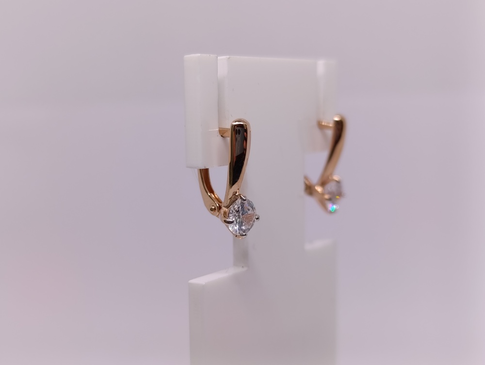 СЕРЬГИ С КАМНЕМ (Au 585)