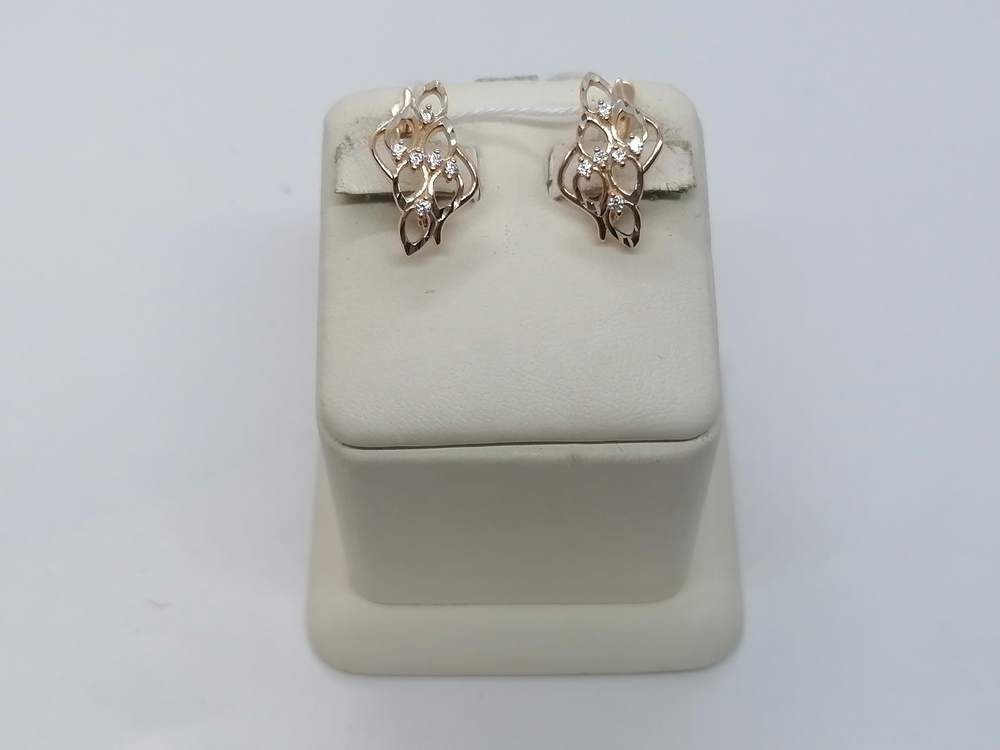 СКМИ585 СЕРЬГИ С КАМНЯМИ (Au 585)