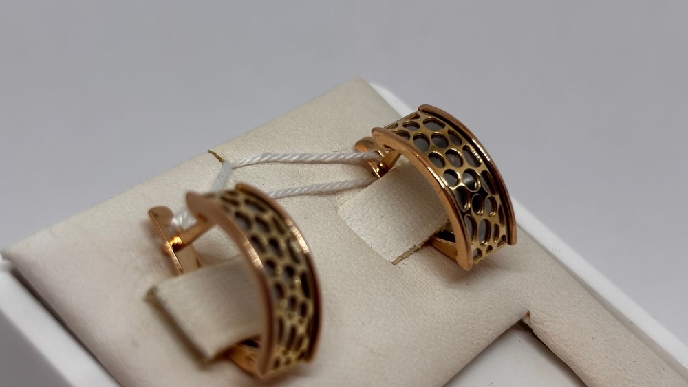 СБКМ585 СЕРЬГИ БЕЗ КАМНЯ (Au 585)