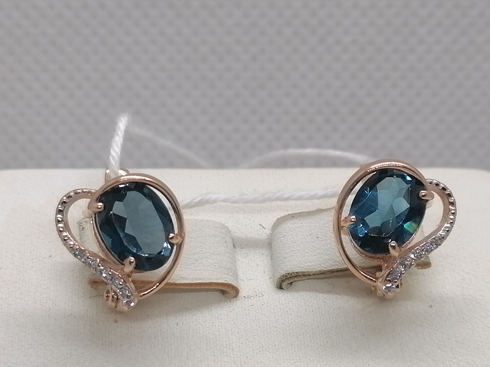 СКМИ585 СЕРЬГИ С КАМНЯМИ (Au 585)