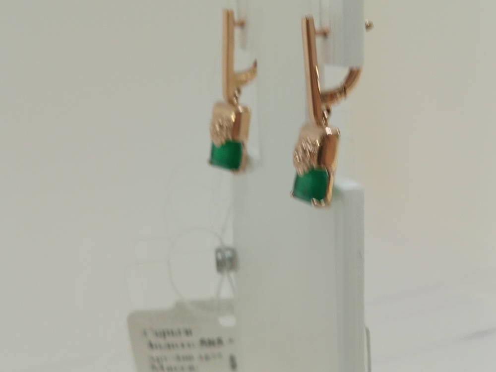 СЕРЬГИ С КАМНЕМ (Au 585)