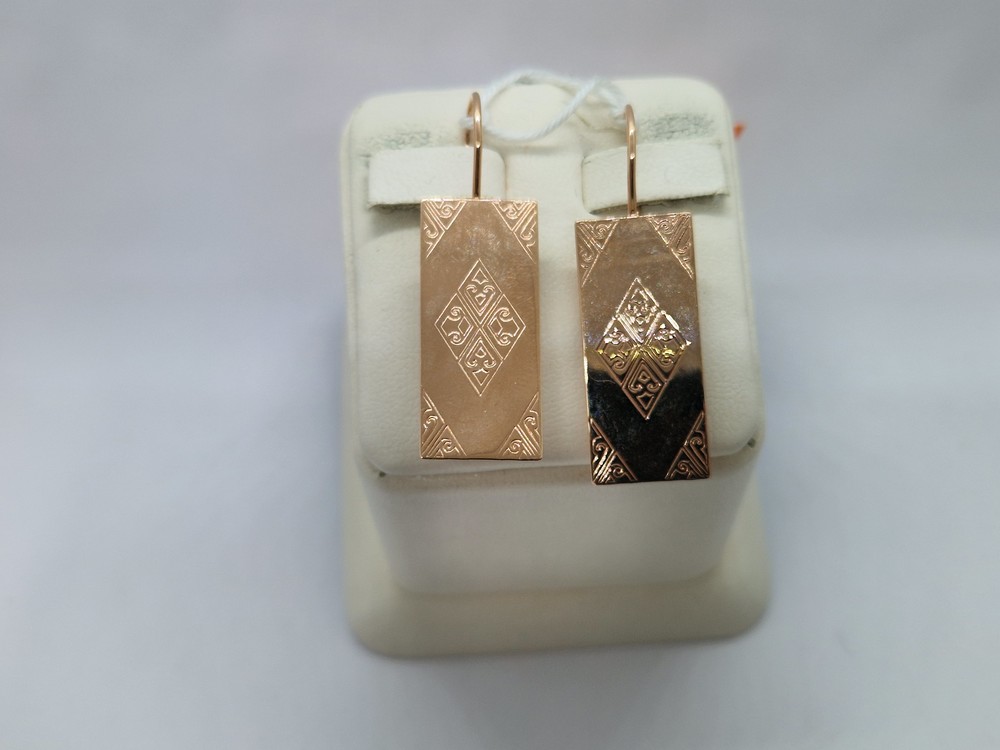 СБКМ585 СЕРЬГИ БЕЗ КАМНЯ (Au 585)