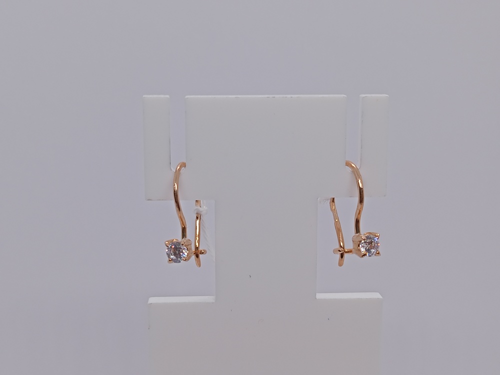 СЕРЬГИ С КАМНЕМ (Au 585)