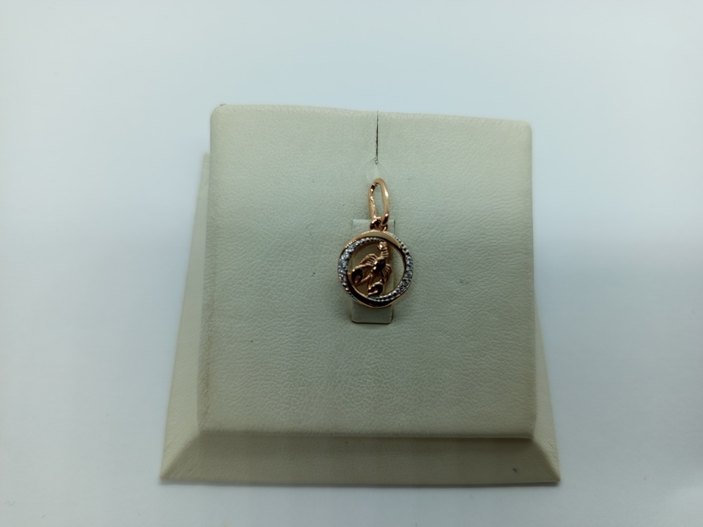 ПОДВЕСКА ЗНАК ЗОДИАКА С КАМНЯМИ (Au 585)