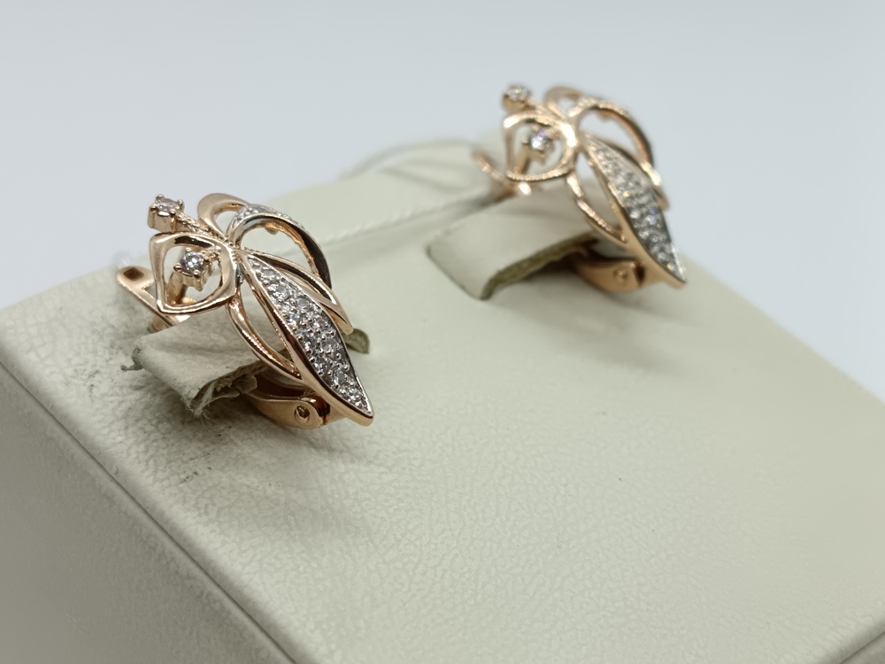 СКМИ585 СЕРЬГИ С КАМНЯМИ (Au 585)