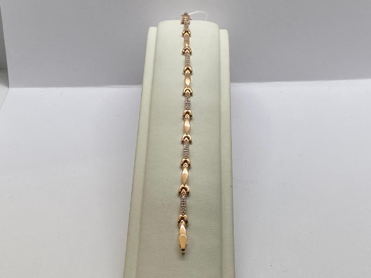 Б585 БРАСЛЕТ С КАМНЯМИ (Au 585)