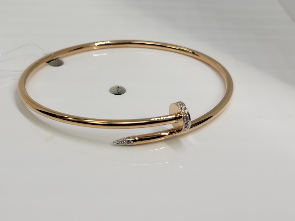 070029 БРАСЛЕТ ЖЕСТКИЙ с камнями (Au 585)