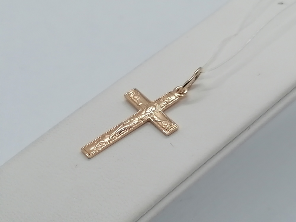 20-0214 ПОДВЕСКА КРЕСТ без камня (Au 585)