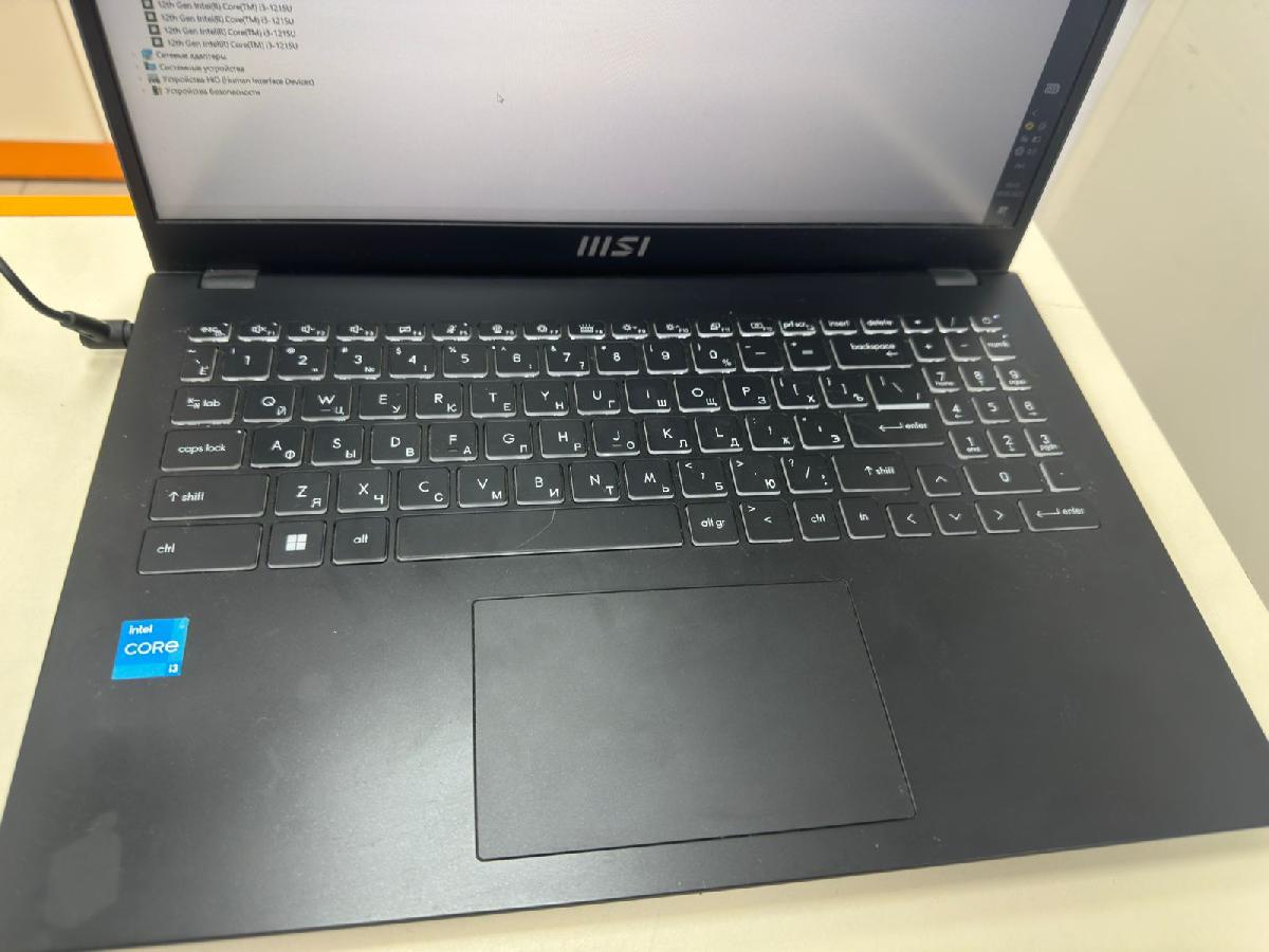 Ноутбук MSI Modern 15; Core i3-1215U, Intel UHD Graphics, 8 Гб, 256 Гб, Нет