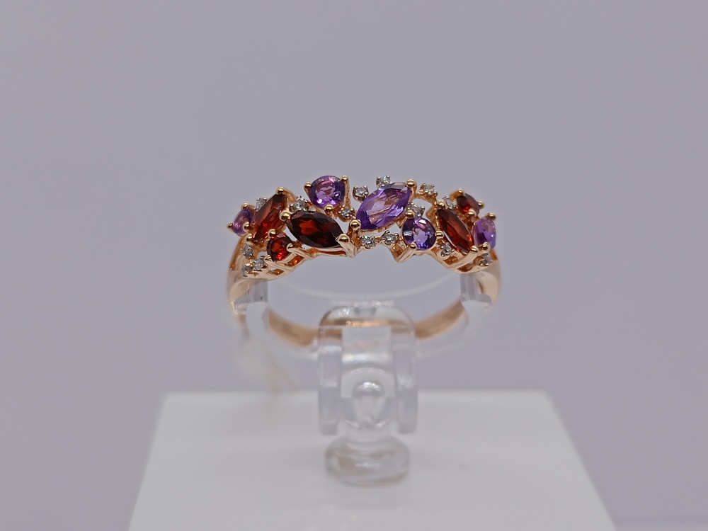 КОЛКМИ585 КОЛЬЦО С КАМНЯМИ (Au 585)
