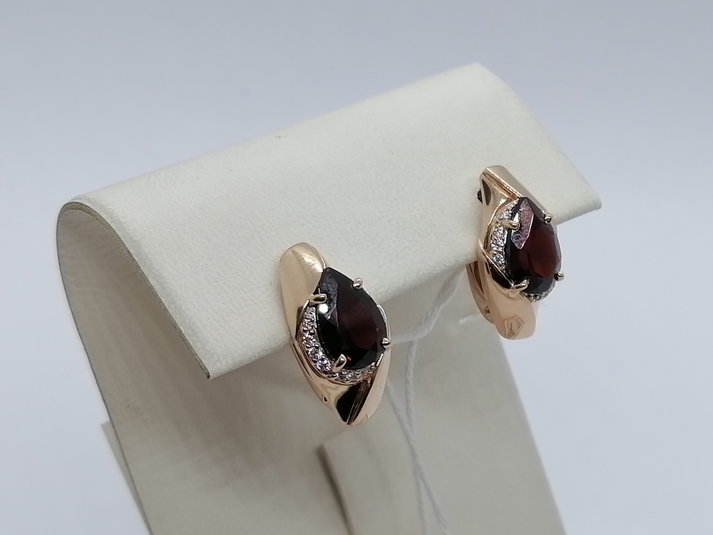 СКМИ585 СЕРЬГИ С КАМНЯМИ (Au 585)