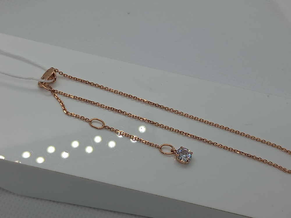 КОЛЬЕ С КАМНЕМ Au 585