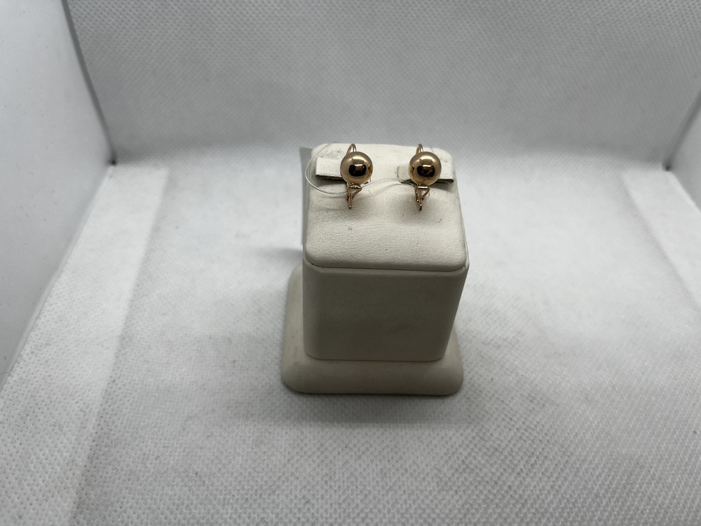 СЕРЬГИ ПЕТЕЛЬКА без камня (Au 585)