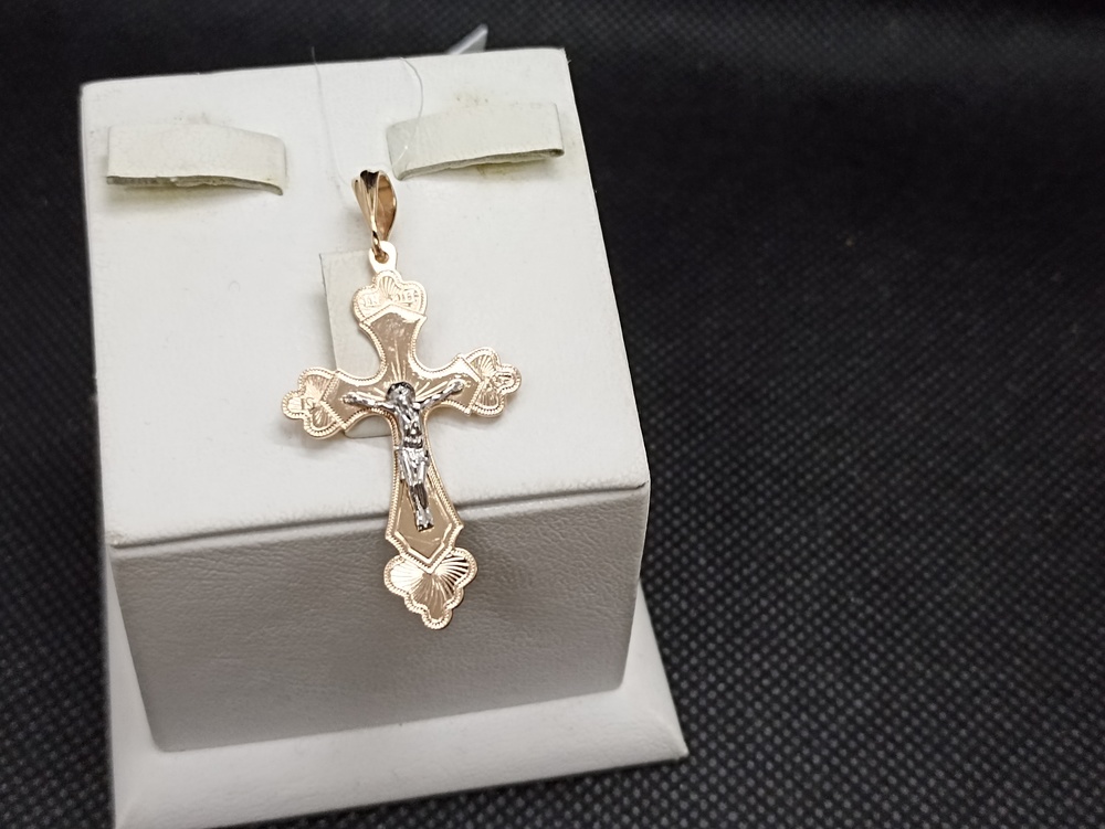 ПОДВЕСКА КРЕСТ без камня (Au 585)