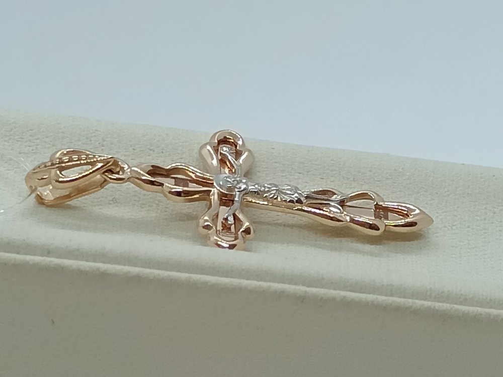 ПОДВЕСКА КРЕСТ без камня (Au 585)