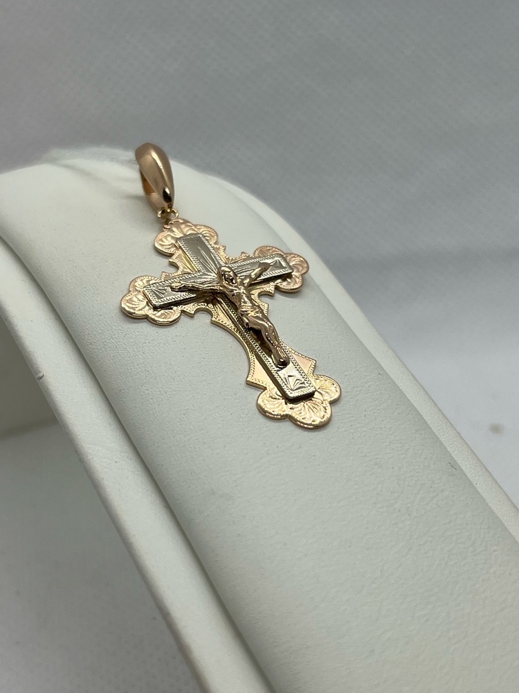 ПОДВЕСКА КРЕСТ БЕЗ КАМНЯ (Au 585)