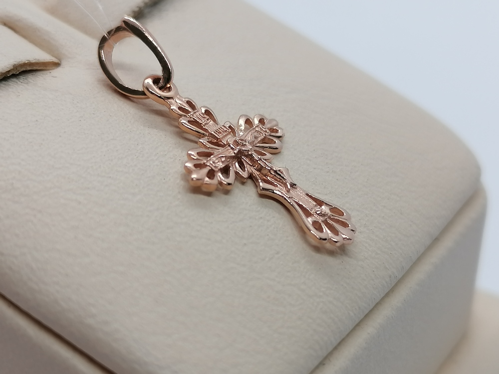 ПОДВЕСКА КРЕСТ без камня (Au 585)