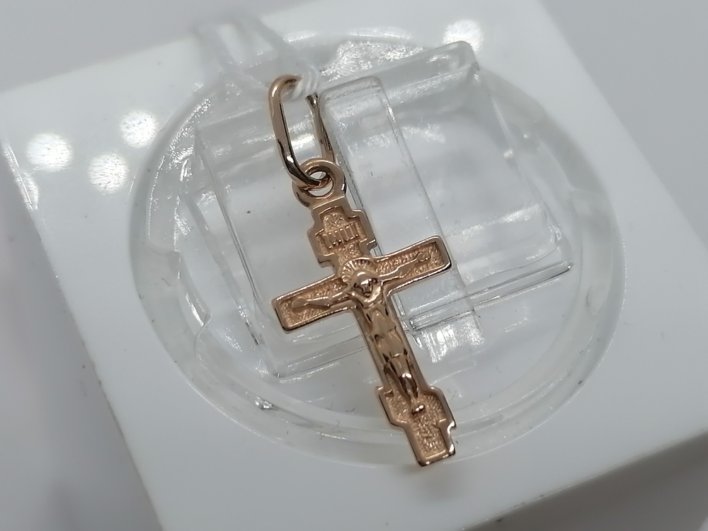 ПОДВЕСКА КРЕСТ БЕЗ КАМНЯ (Au 585)