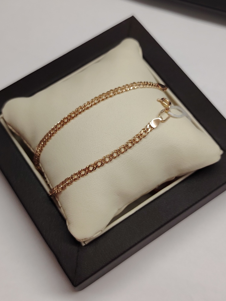 БРАСЛЕТ ПОЛНОВЕСНЫЙ Ромб двойной Au 585