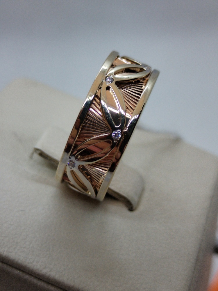 КОЛКМИ585 КОЛЬЦО С КАМНЯМИ (Au 585)