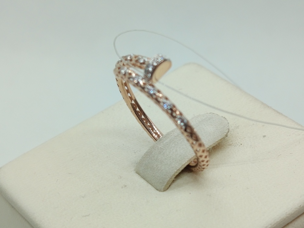 КОЛЬЦО С КАМНЯМИ (Au 585)