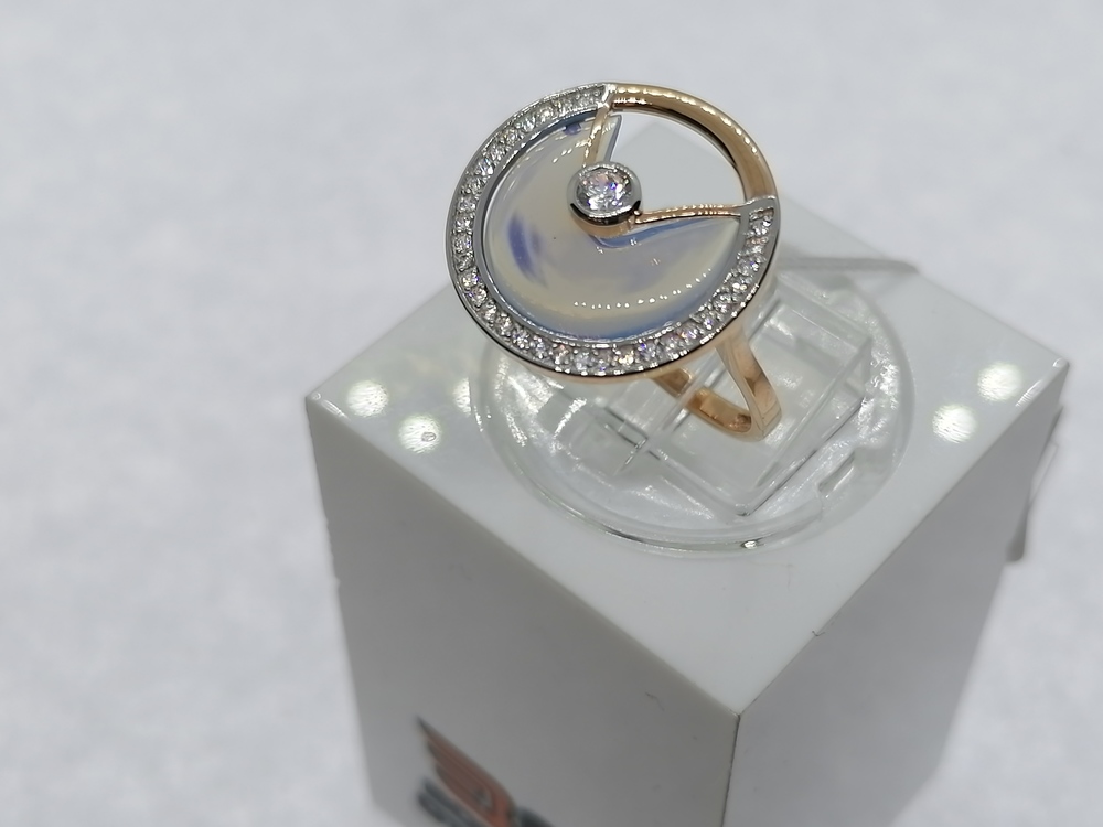 КОЛЬЦО С КАМНЯМИ (Au 585)