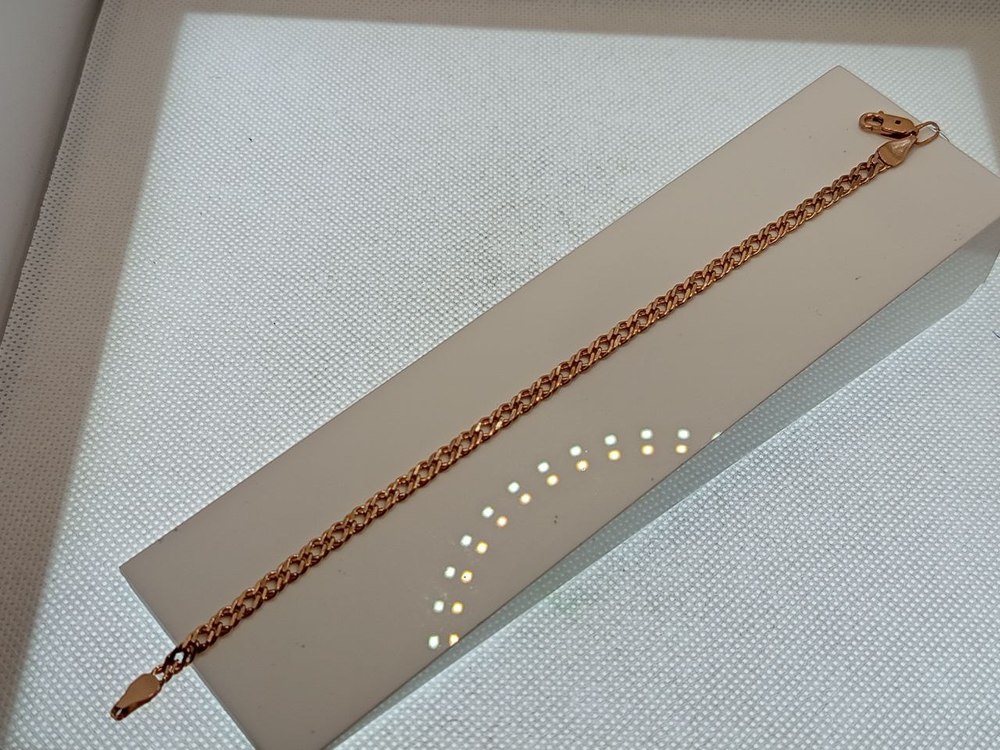 БРАСЛЕТ ПУСТОТЕЛЫЙ Ромб двойной (Au 585)