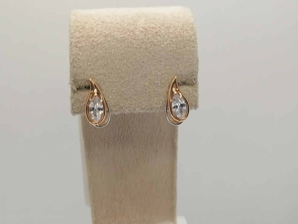 СЕРЬГИ С КАМНЕМ (Au 585)