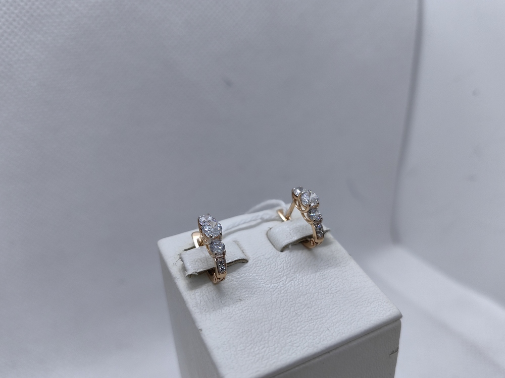 СКМИ585 СЕРЬГИ С КАМНЯМИ (Au 585)