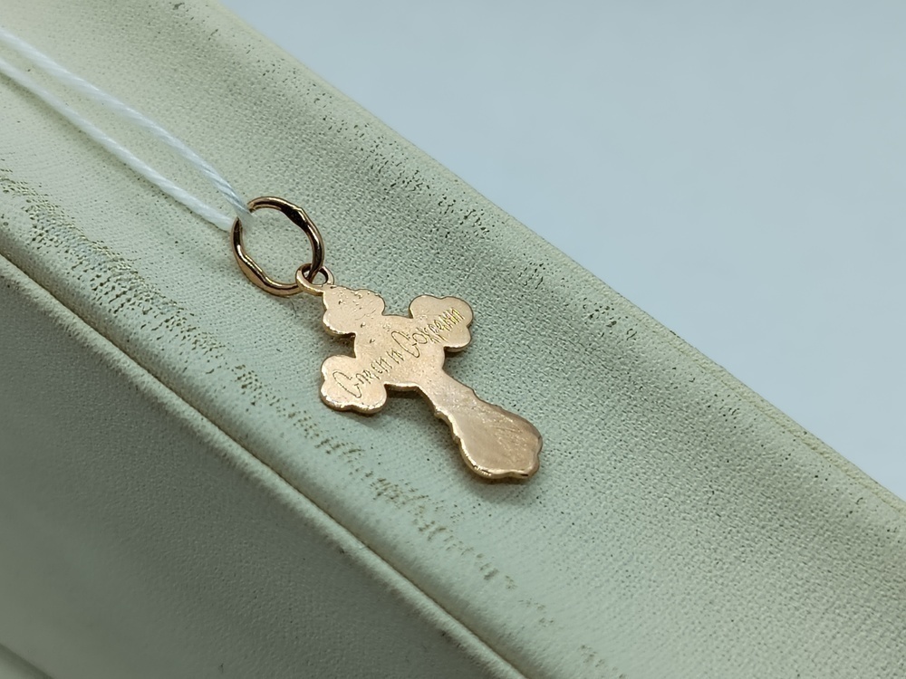 ПОДВЕСКА КРЕСТ БЕЗ КАМНЯ (Au 585)