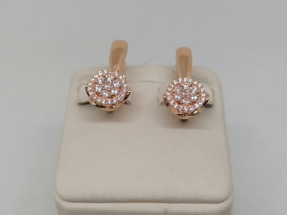 31913 СЕРЬГИ С КАМНЯМИ (Au 585)