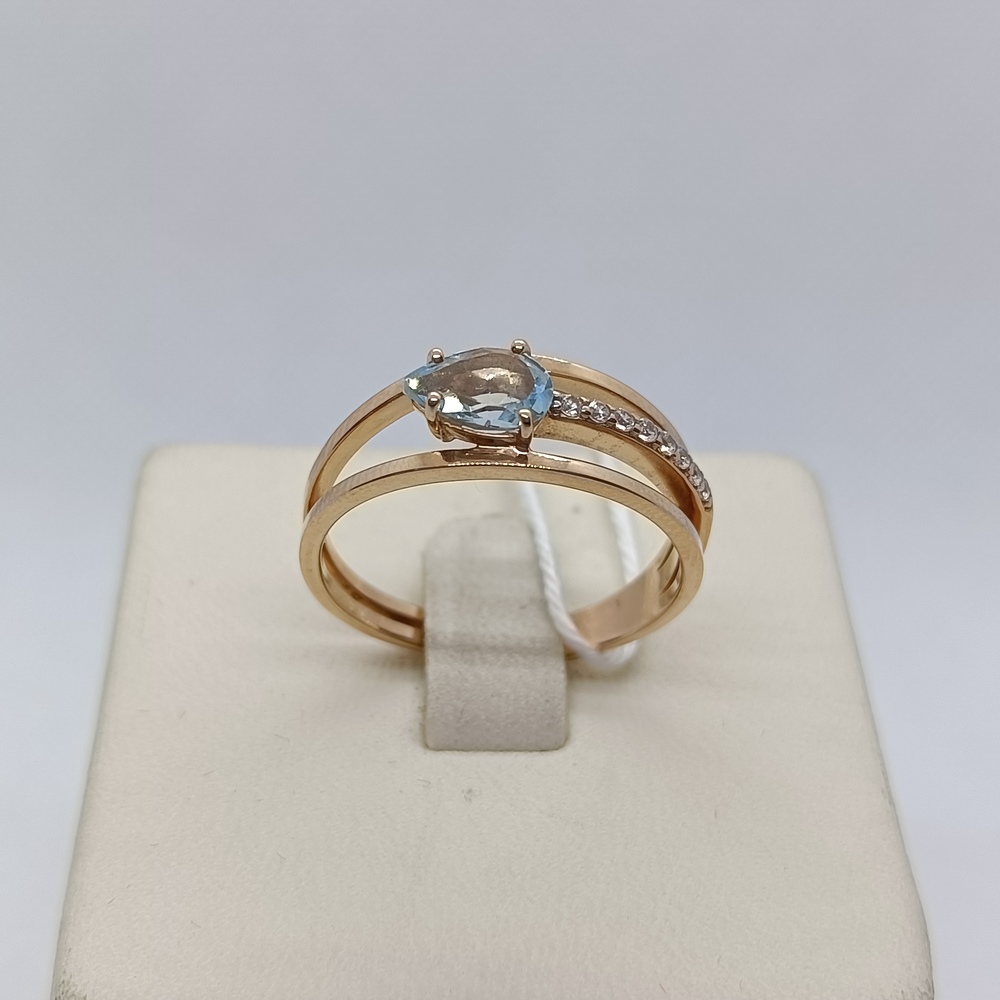 КОЛЬЦО С КАМНЯМИ (Au 585)