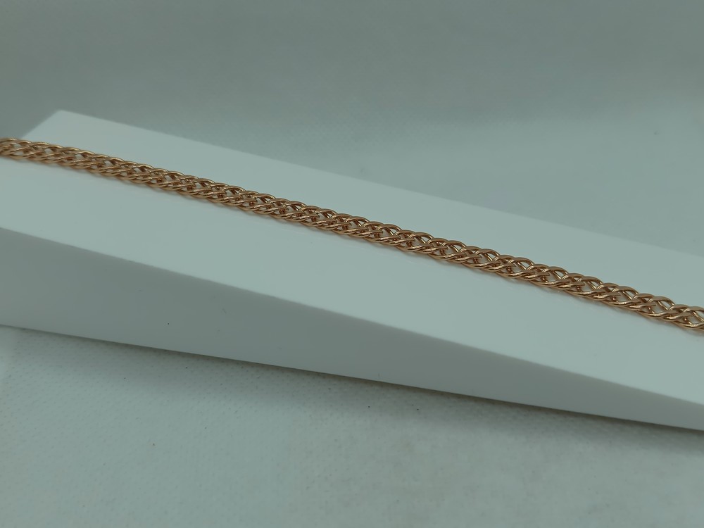 БРАСЛЕТ ПУСТОТЕЛЫЙ Ромб двойной Au 585