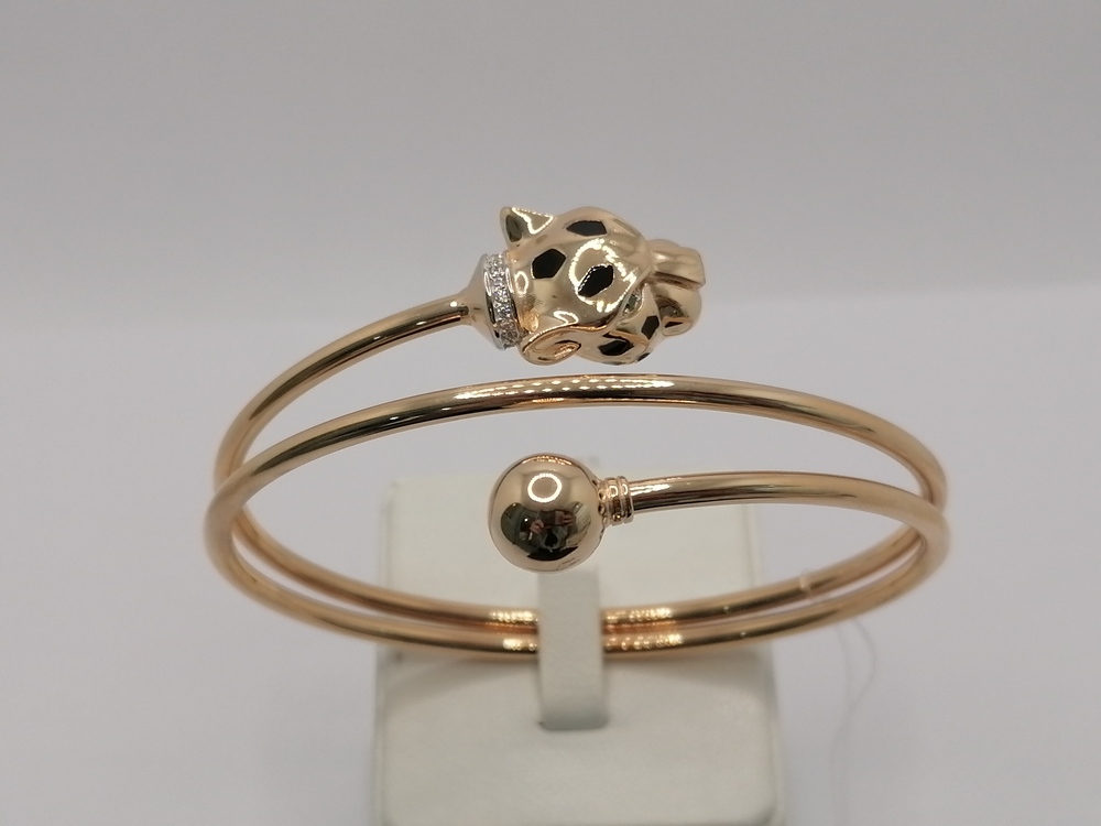 БРАСЛЕТ ЖЕСТКИЙ с камнями (Au 585)