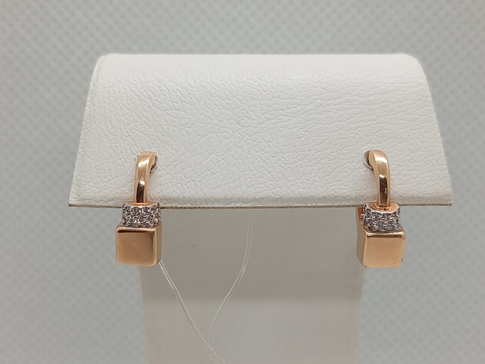 с1306 СЕРЬГИ С КАМНЯМИ (Au 585)