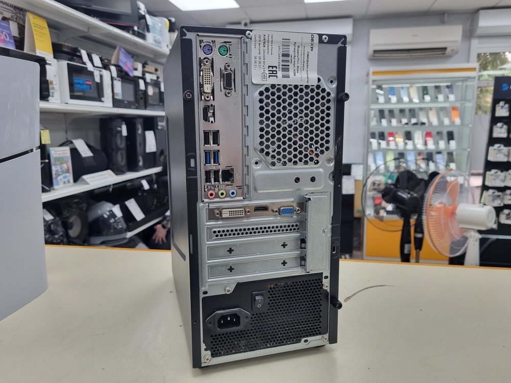 Системный блок DEXP H298; Core i3-10100F, GeForce GT 710, 8 Гб, 240 Гб, 500 Гб