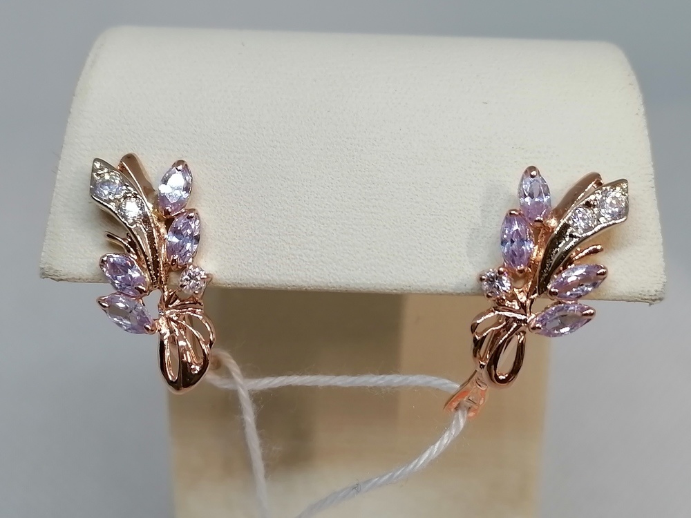 СКМИ585 СЕРЬГИ С КАМНЯМИ (Au 585)