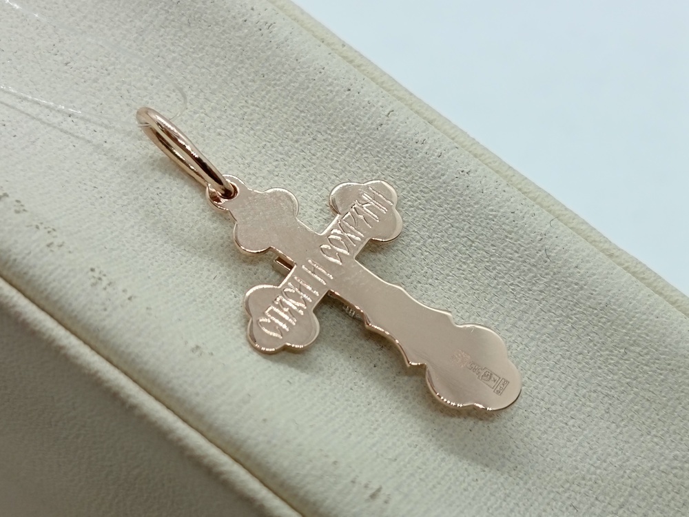 ПОДВЕСКА КРЕСТ без камня (Au 585)