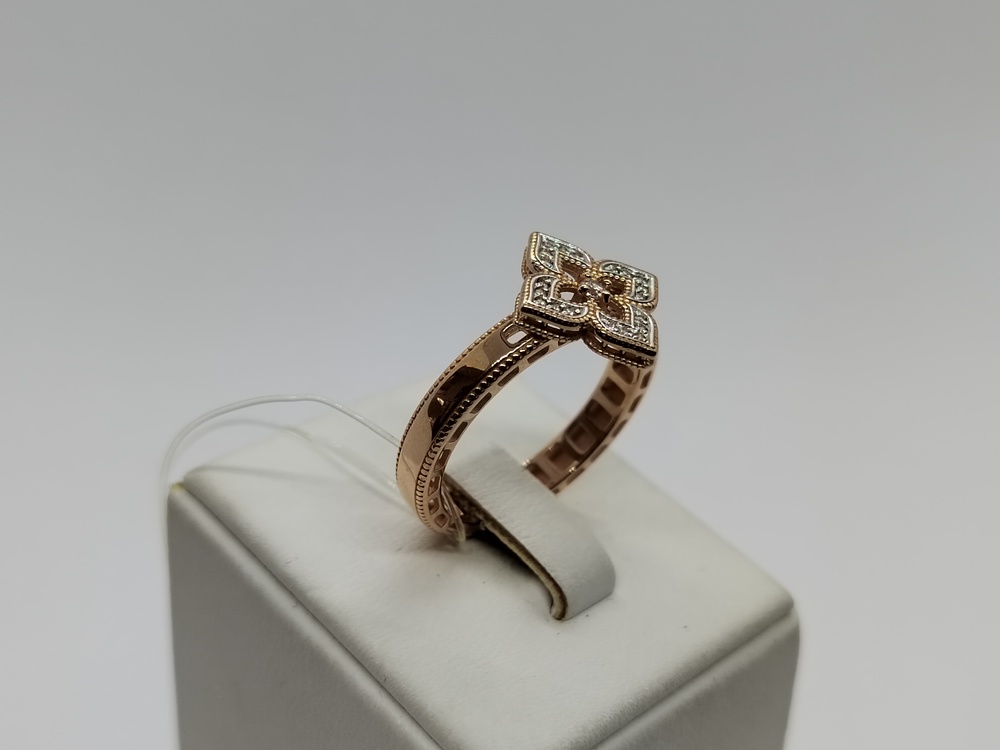 КОЛЬЦО С КАМНЯМИ (Au 585)