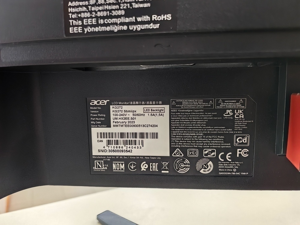 Монитор Acer 27" KG272