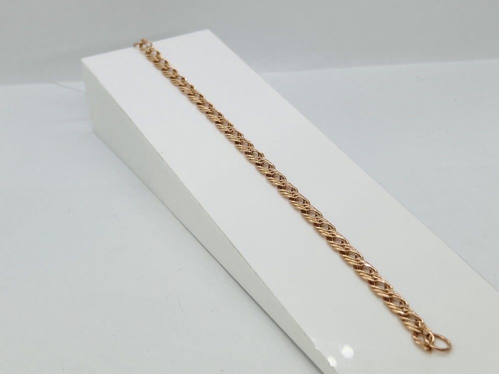 БРАСЛЕТ ПУСТОТЕЛЫЙ Ромб тройной (Au 585)