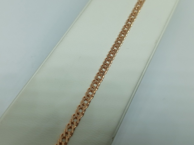 611105022 БРАСЛЕТ ПУСТОТЕЛЫЙ Ромб двойной (Au 585)