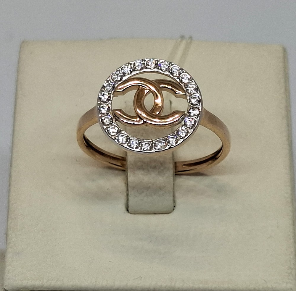 КОЛЬЦО С КАМНЯМИ (Au 585)