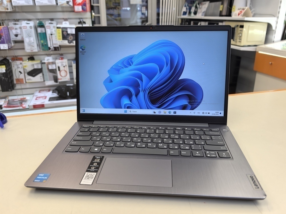 Ноутбук Lenovo; Pentium Gold 7505, Intel UHD Graphics, 8 Гб, 256 Гб, Нет