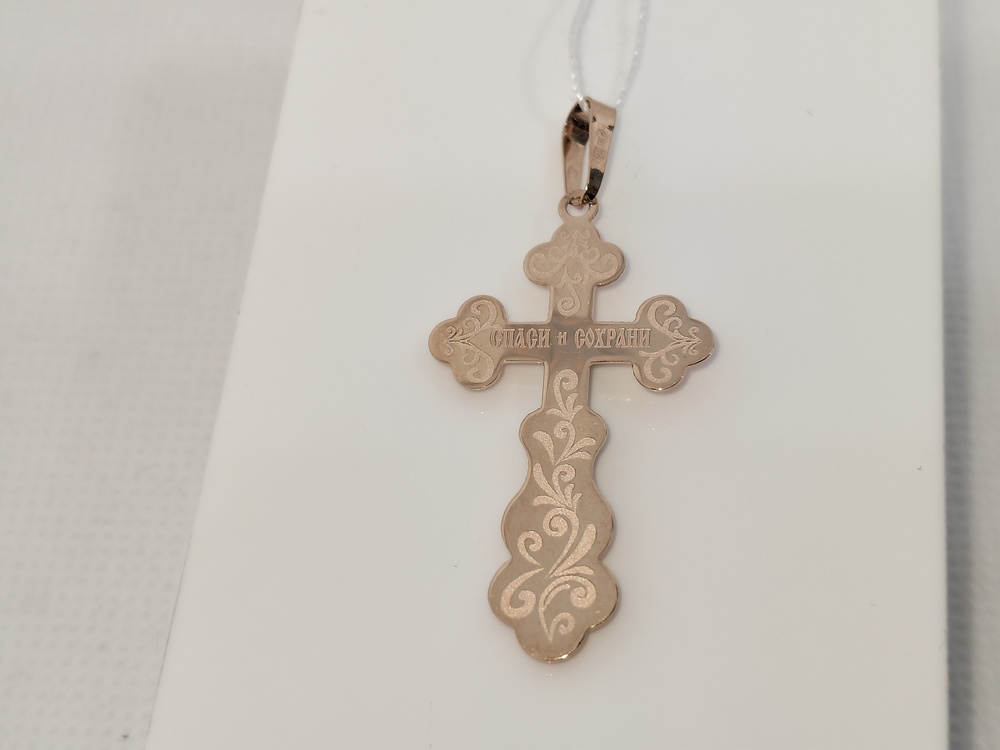 ПОДВЕСКА КРЕСТ без камня (Au 585)