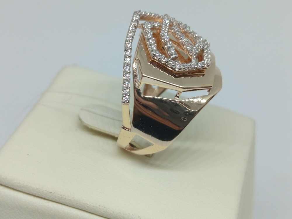 КОЛЬЦО С КАММНЯМИ (Au 585)